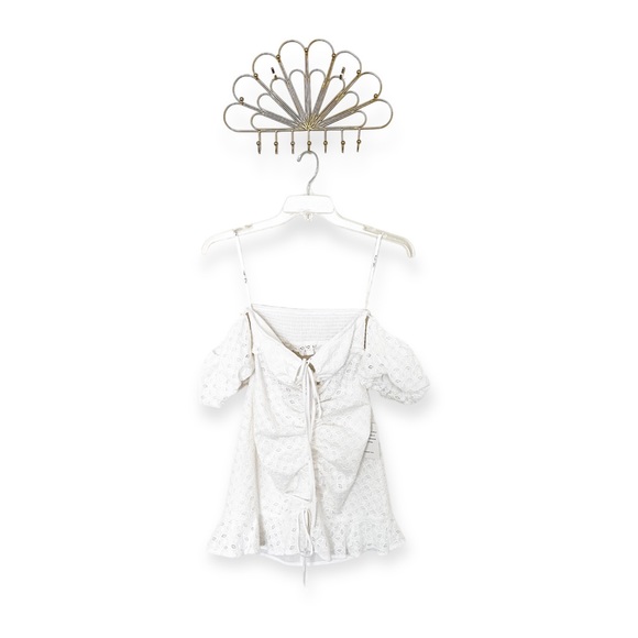 For Love and Lemons Sand Dollar Mini Dress in Blanc Dresses